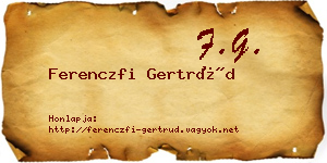 Ferenczfi Gertrúd névjegykártya